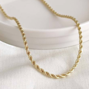 Kuyumcu Model İnce Burgu Gold Çelik Kolye