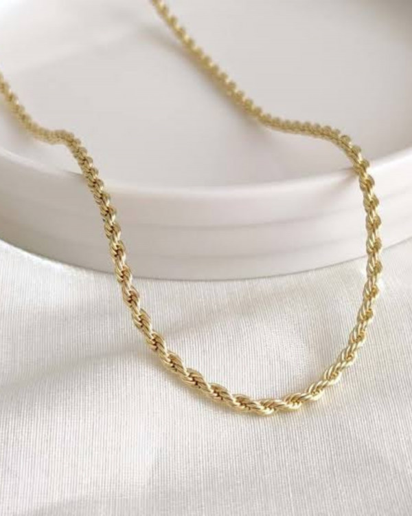 Kuyumcu Model İnce Burgu Gold Çelik Kolye