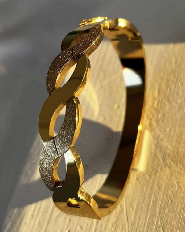 Örgü Çelik Gold Kelepçe