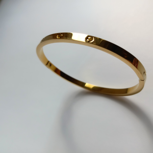 İnce Paslanmaz Cartier Gold Çelik Kelepçe