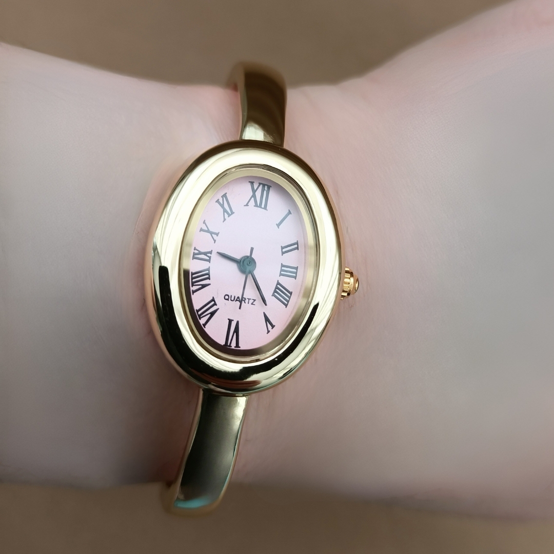 Çelik Kordon Cartier Model Elips (Oval) Tasarım Kadın Kol Saati