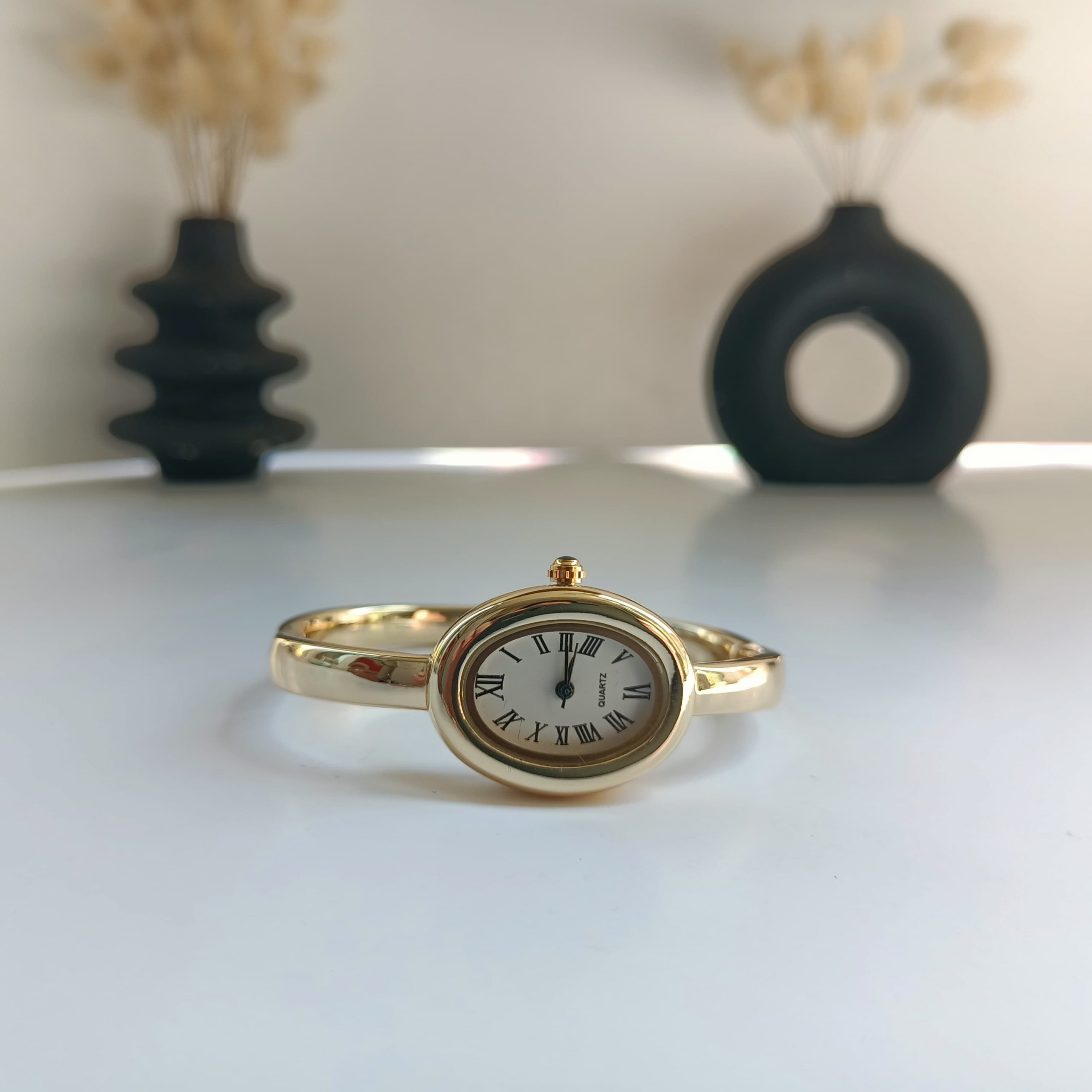 Çelik Kordon Cartier Model Elips (Oval) Tasarım Kadın Kol Saati - Görsel 3